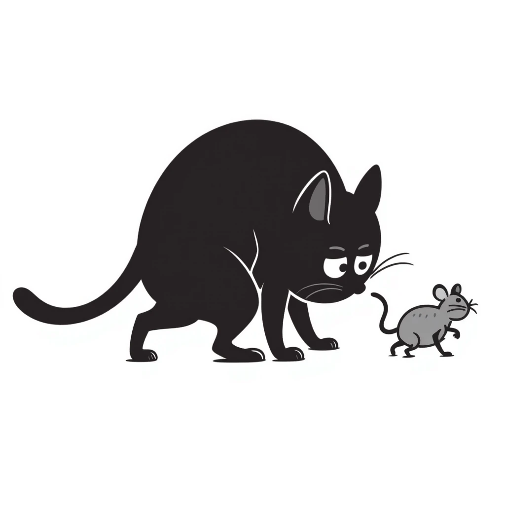 cat eating a mouse emoji
