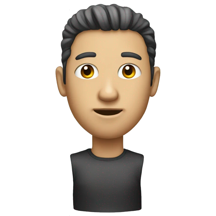 male portrait tapping head  emoji