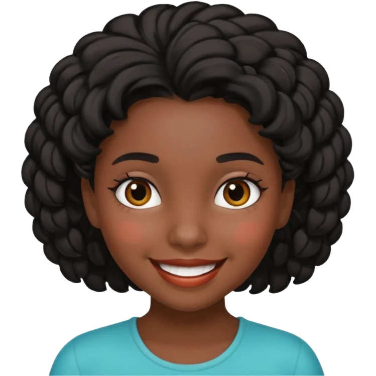 hispanic children girl with black playful hairstyle  emoji