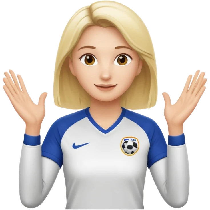 female soccer mentor clapping for her team emoji