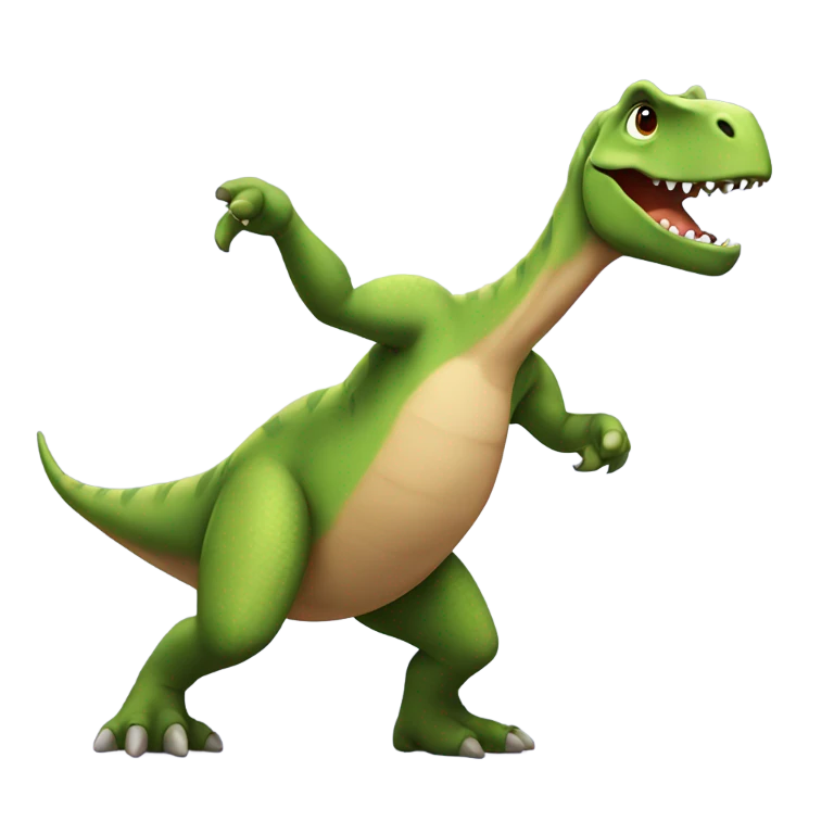 Dinosaurio bailando  emoji