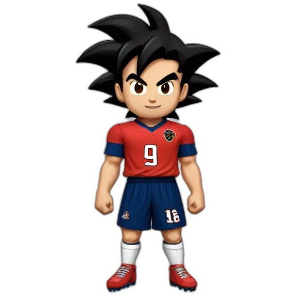 goku using a shirt of flamengo's (football team) emoji