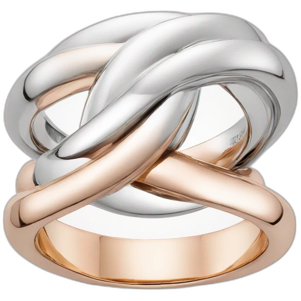 Cartier Trinity ring gold rose gold white gold emoji