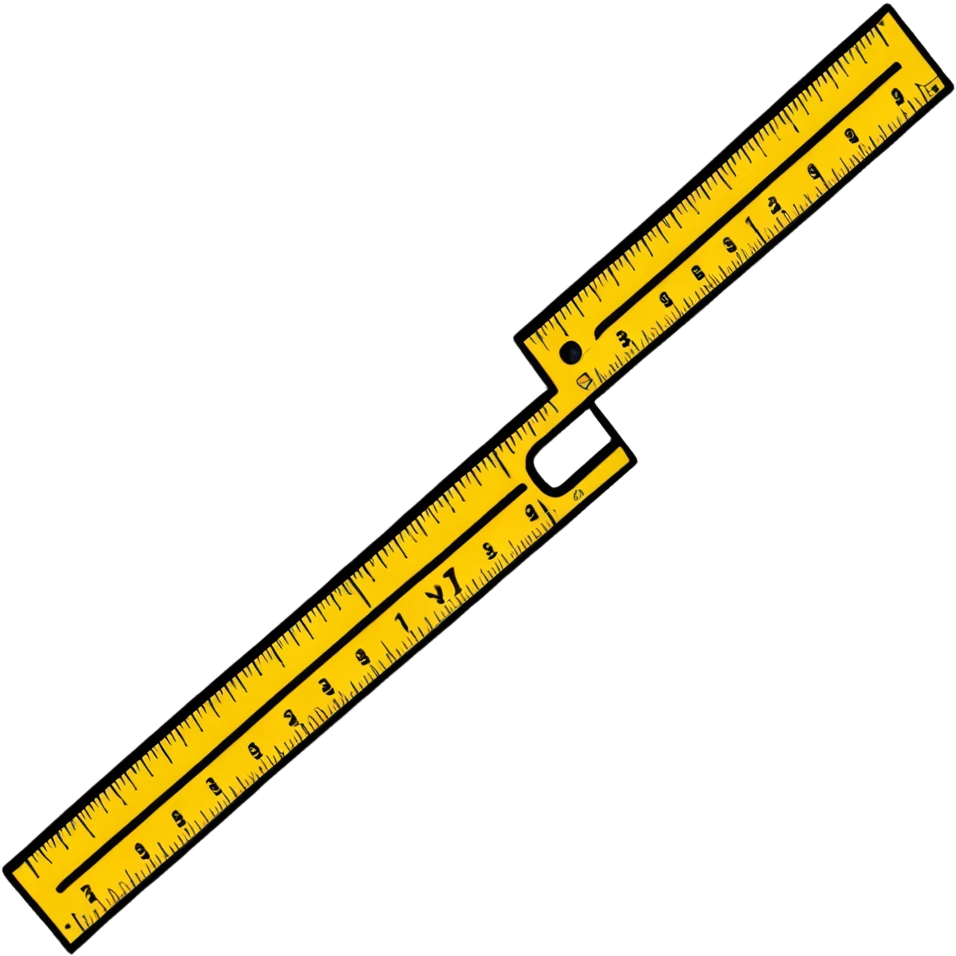 wooden ruler with inch markings emoji