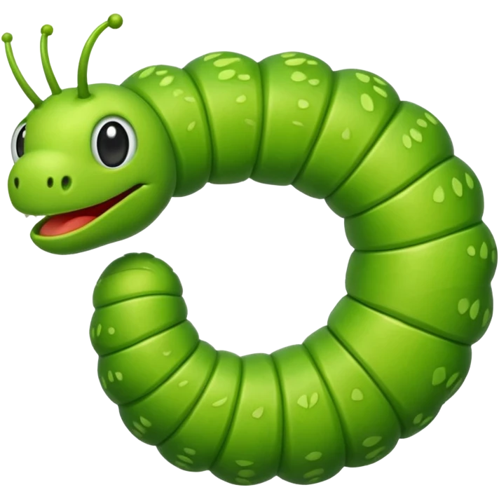 Inchworm inching emoji