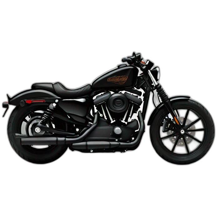 Harley Davidson iron 883 black, background, Harley, emoji