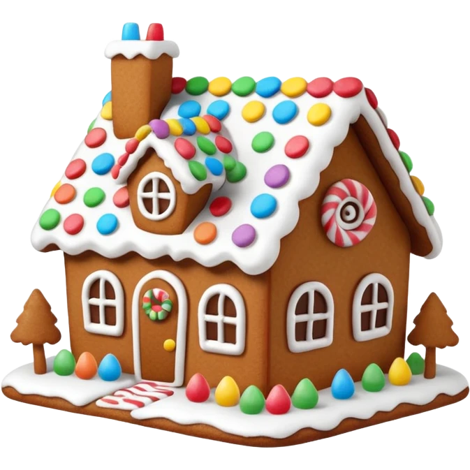 Gingerbread house emoji