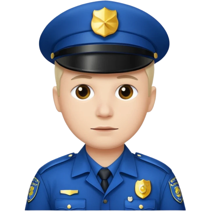 Mad white cop emoji