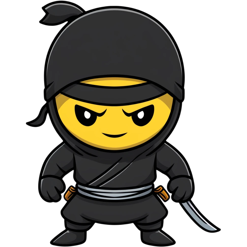 scared ninja emoji