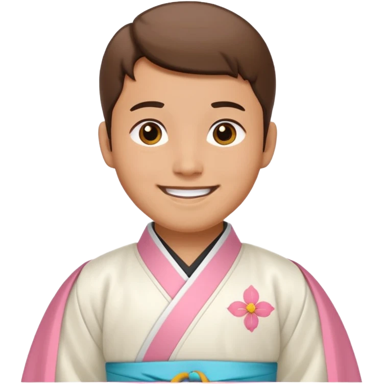 man in white hanbok emoji