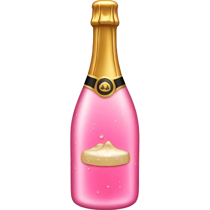wet pink champagne bottle emoji