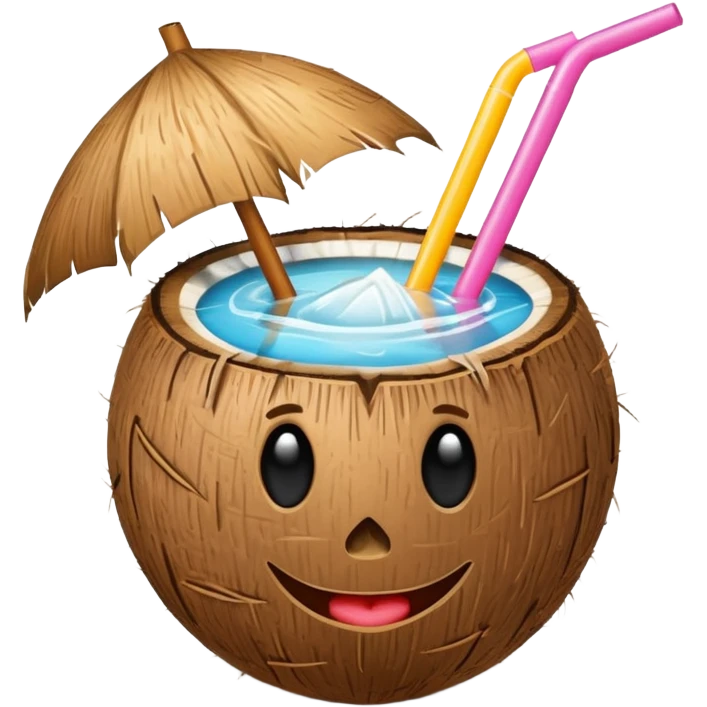 coconut drink summer vibe emoji