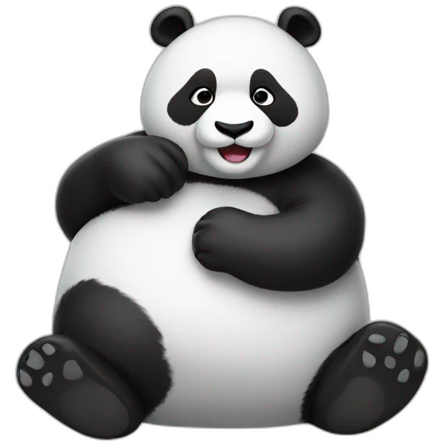 panda rolling emoji