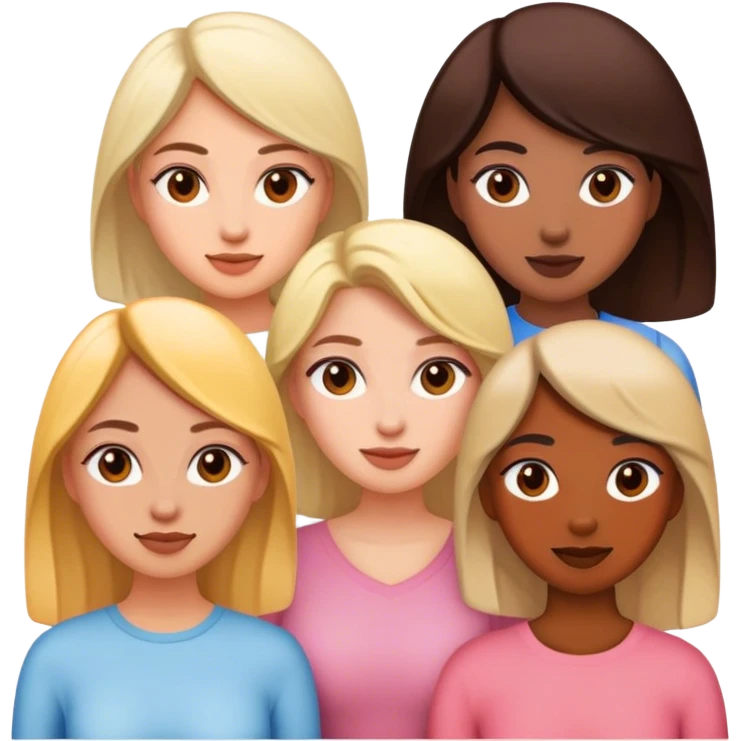 5 female friends  emoji