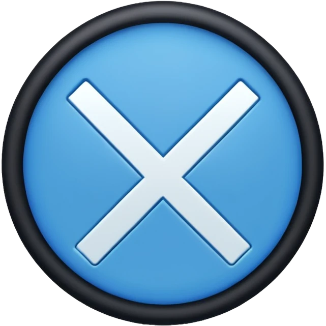 A blue check in a circle with a line through it emoji