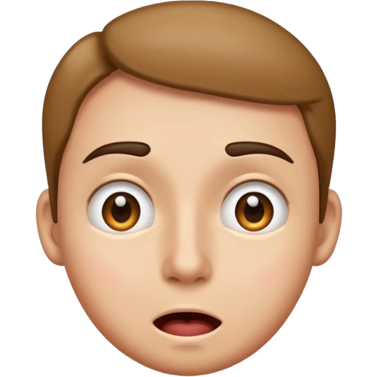 insecure face emoji, one eyebrow raised, uncertain smile, sweat drop emoji