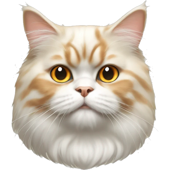 Orange and White Persian cat  emoji