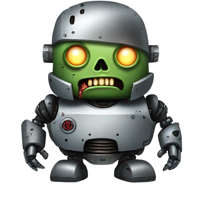 Fat zombie robot terminator  emoji