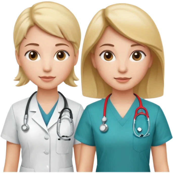 female doctor and ultrasound technician emoji