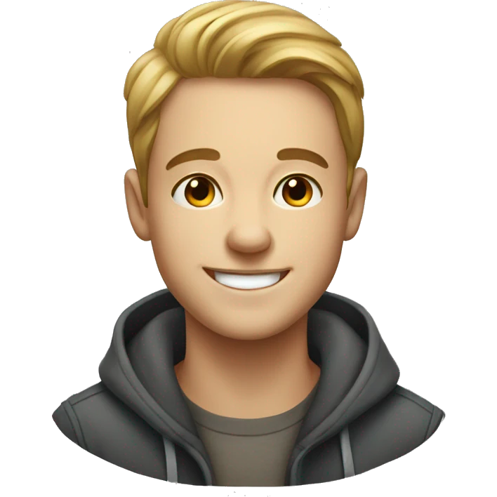 smiling young man portrait emoji