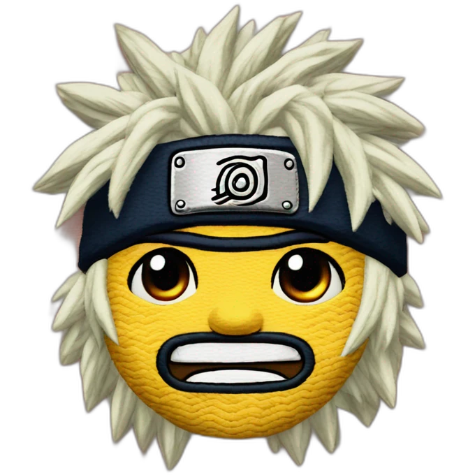 Naruto made up of embroidery emoji
