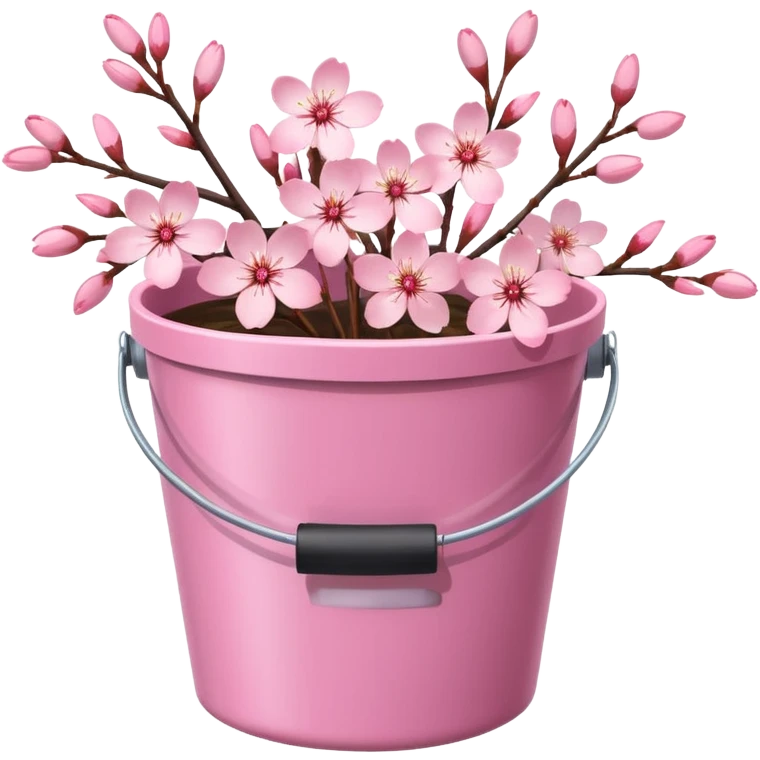cherry blossoms bucket  emoji