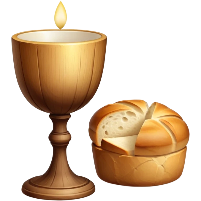 Communion with bread and wine emoji