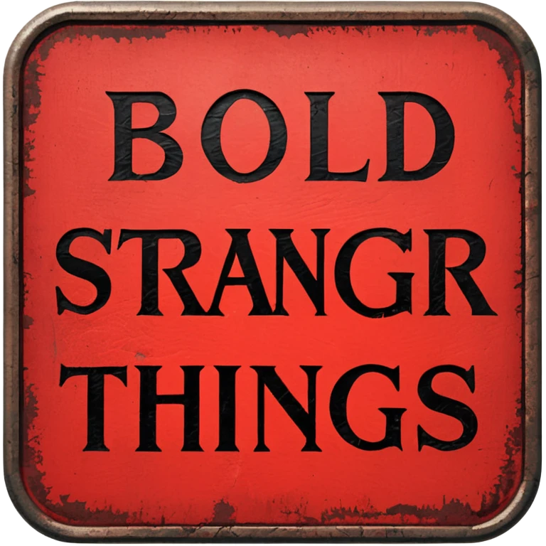 Make Red sign that says Stranger Things  emoji