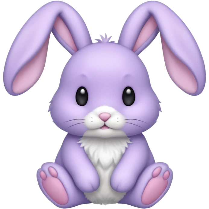 Lavender bunny with floppy ears  emoji