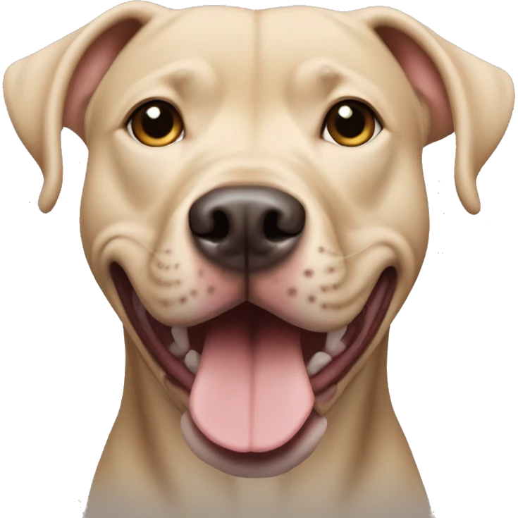 beige colored pitbull lab dog emoji