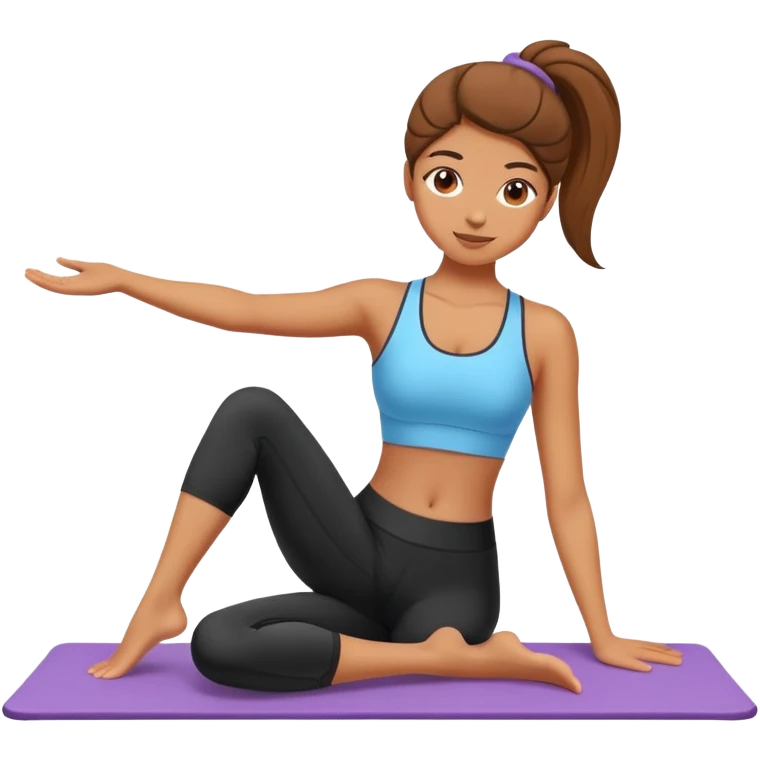  Girl doing pilates emoji
