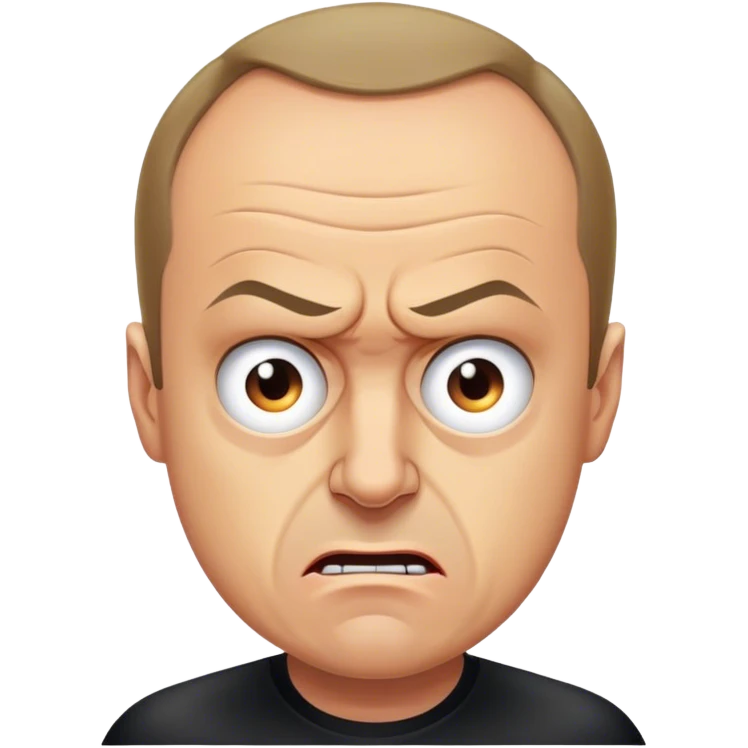 angry Friedrich Merz half body photorealistic picture 8k emoji