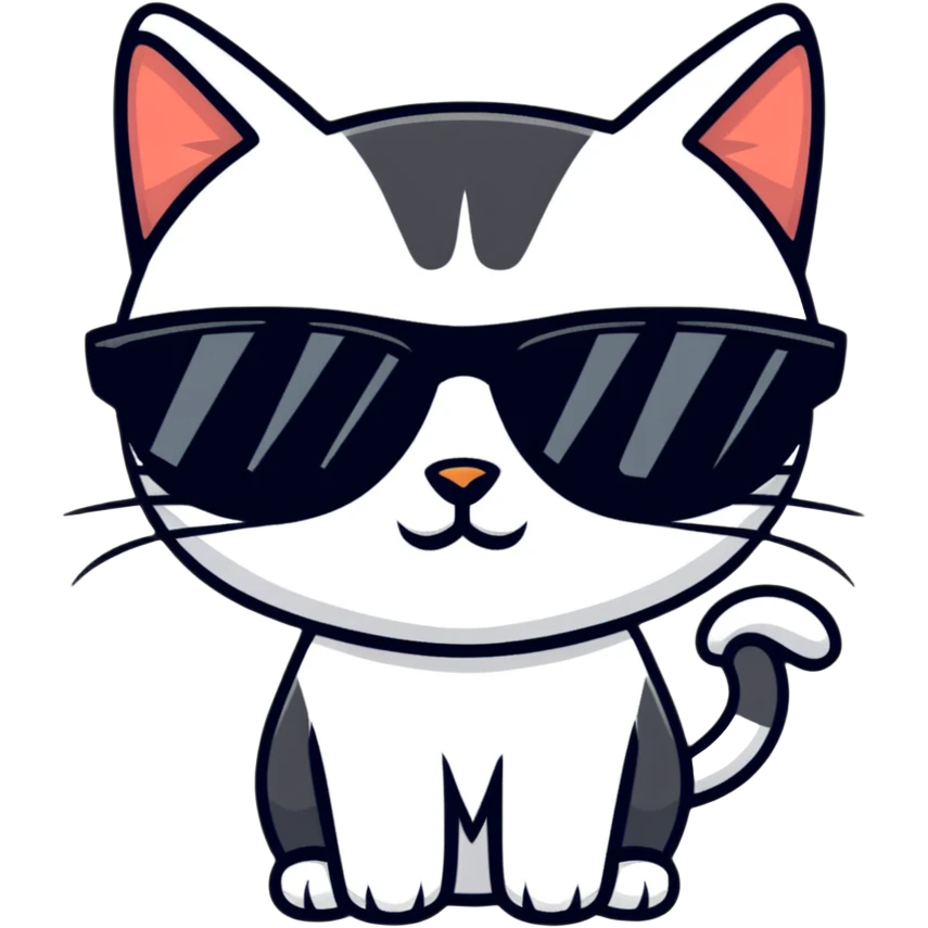 Cat with sunglasses emoji