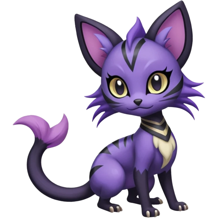 Meloetta-Purrloin-Nargacuga-Noibat-Pokémon-Fakémon-fusion-hybrid-creature emoji