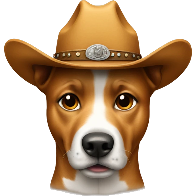 Dog with cowboy hat emoji