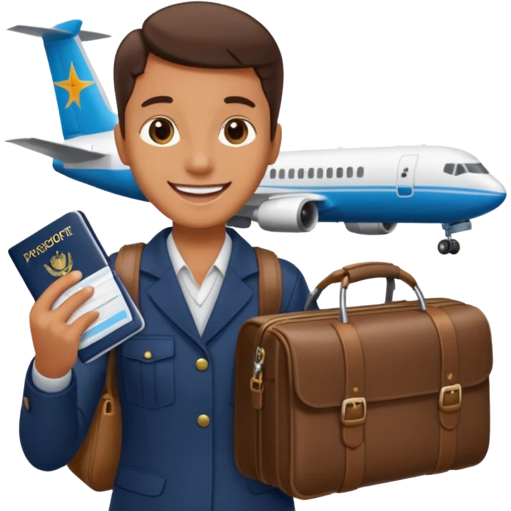 glob ,pass port, , travel bag , plane emoji