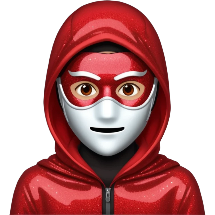 red glitter hacker emoji