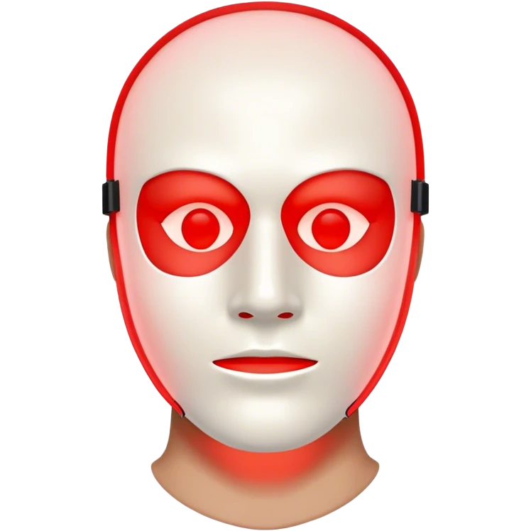 led mask, red light emoji