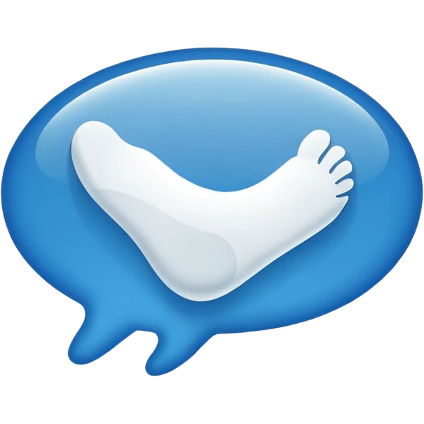 a text message bubble thats says "footjob?" emoji
