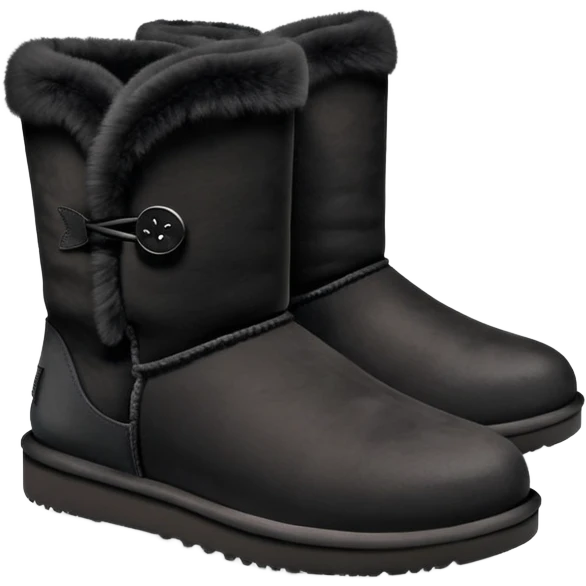 super realistic short black uggs emoji