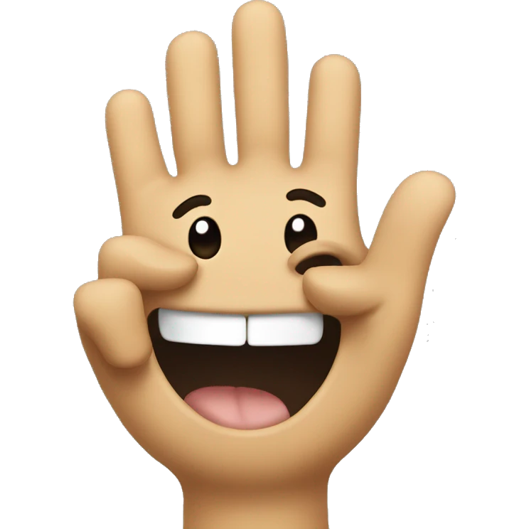 Emoji with his tongue out while rubbing his hands together  emoji