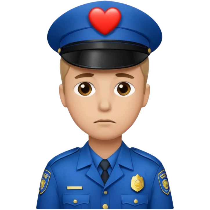 Policia con el corazón roto emoji