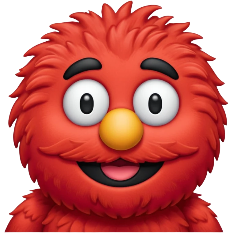 Elmo no eyebrows or mustache  emoji