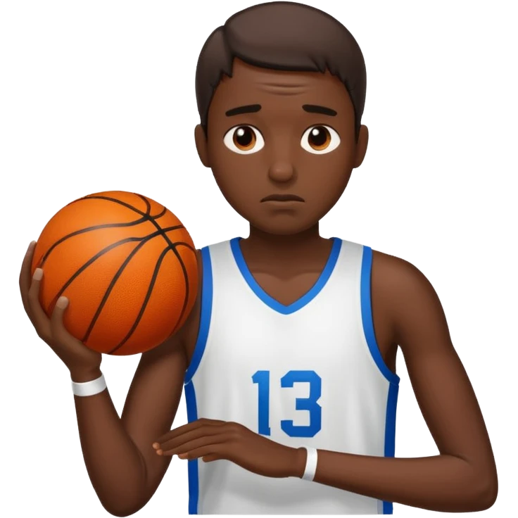 tired basketball player, sweating a lot emoji