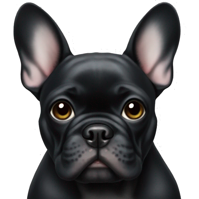 Black French bulldog emoji