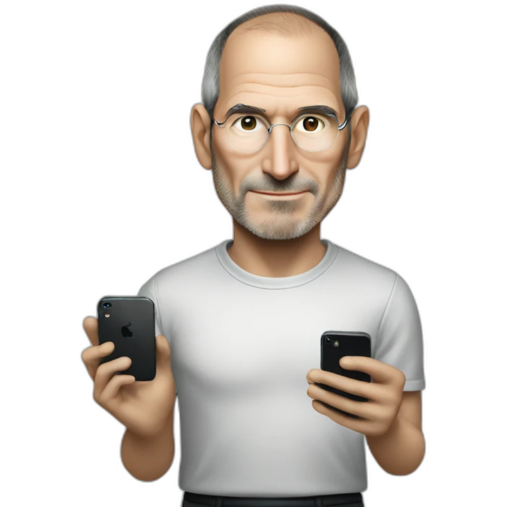 Steve Jobs and his iPhone emoji