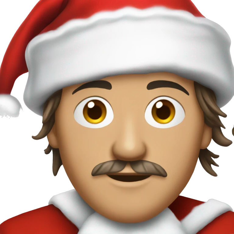Johnny Depp with santa hat emoji