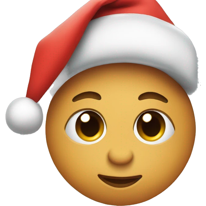 Chick pea wearing a Santa hat emoji