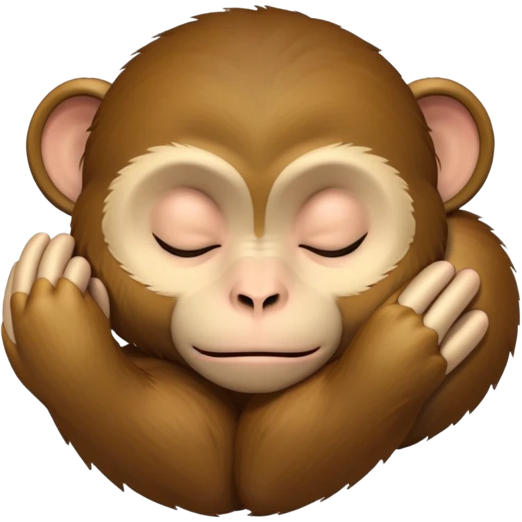 Monkey face sleeping with eyes closed zzz emoji