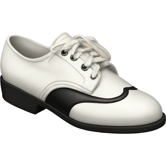 1950s white and black shoes emoji